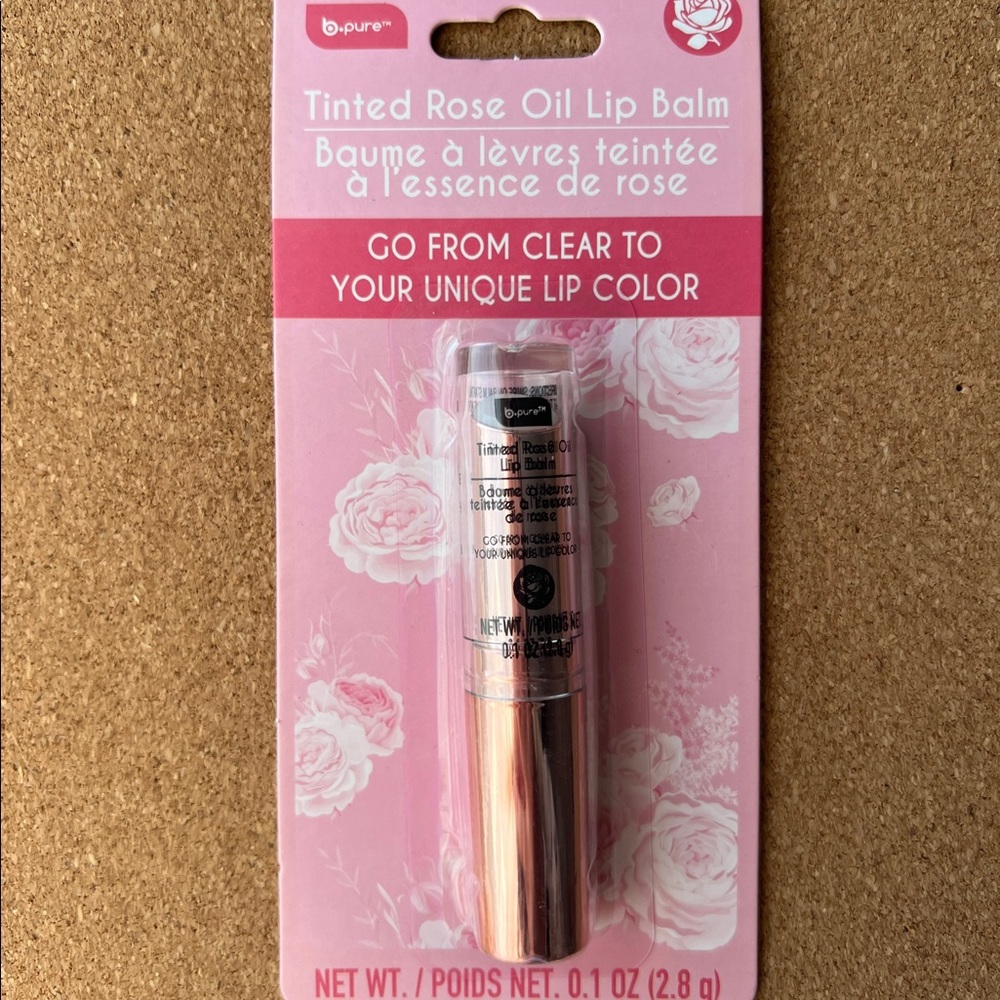 B•Pure Tinted Rose Oil Lip Balm
